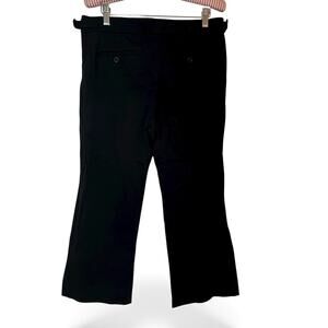 Theory Black Wide Leg Pants Trousers Size 32/29 mid Slant Pockets Career Dress